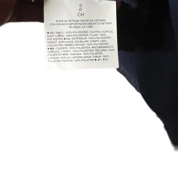 Old Navy Dark Blue Puffer Vest Full Zip fleece Lined Size-small - Picture 8 of 9